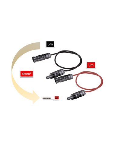 Rallonge 5 mêtres 4mm2 - Connectique Solaire - UNICABLE 452 BR - UNITECK - UNITECK - 3760233352938