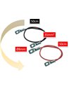 Pair de cable batterie solaire 35mm2  avec cosses - Electric-sun -