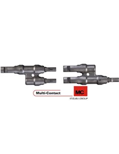 Paire de connecteurs de dérivation 'y' mc-4 pour panneau solaire . 30a, 1000v - Multi Contact -