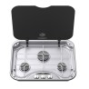 réchaud encastrable 3 feux basic line 345 avec grille chromée - thetford 389640