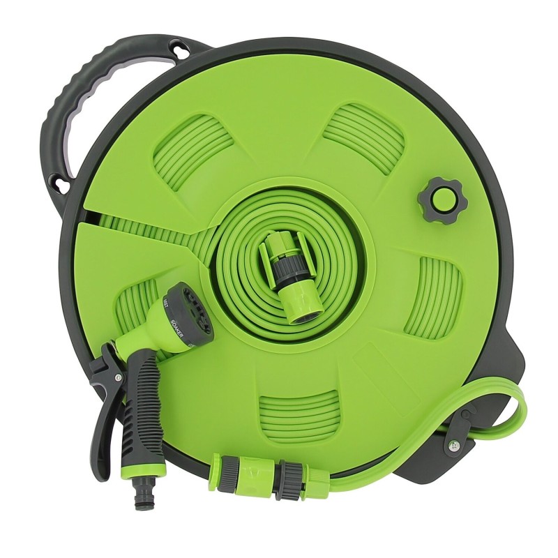 tuyau d'eau plat 15 m avec dévidoir - optima 395799