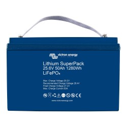 batterie litihum super pack 25,6v / 50ah m8 - victron 389775