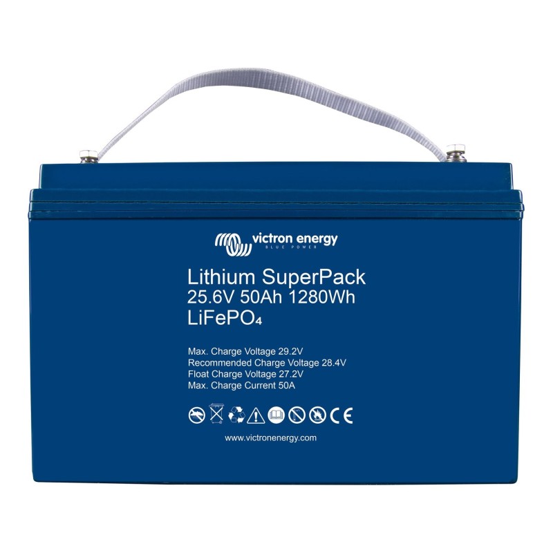 batterie litihum super pack 25,6v / 50ah m8 - victron 389775