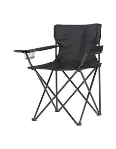 Chaise De Camping Pliante 80x83.5x51cm Couleur Noire  - Générique - 5709386963552