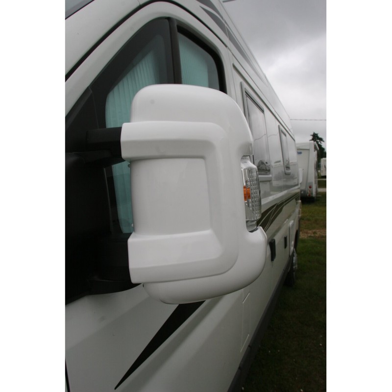 coques bumper de protection pour rétroviseur ducato, boxer et jumper rétro court à partir de 2007 - blanc - milenco 389522