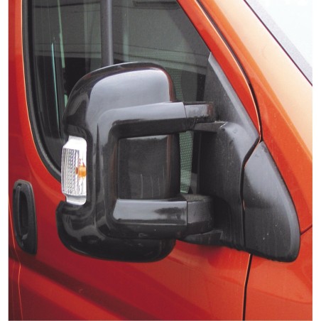 coques bumper de protection pour rétroviseur ducato, boxer et jumper rétro court à partir de 2007 - noir - milenco 389523