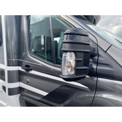 coques bumper de protection pour rétroviseur ford transit à partir de 2014 - noir - milenco 389525