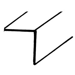 cornière 20 x 20 mm marron 396853