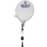 antenne satellite manuelle voyager motosat seule 85 cm - mât long - teleco 396617