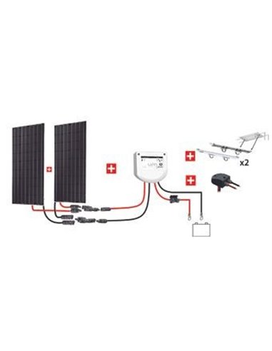 Kit Nautisme 2x150w - 12v  Panneau Monocristallin - Mppt Support Portique - KIT NAUTISME 300W - UNITECK -