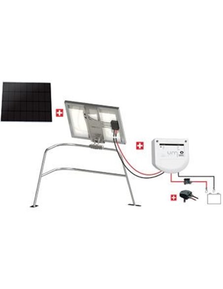 Kit Nautisme 55w - 12v  Panneau Back Contact - Mppt  Support Balcon - KIT NAUTISME 55W 12V - UNI - UNITECK -