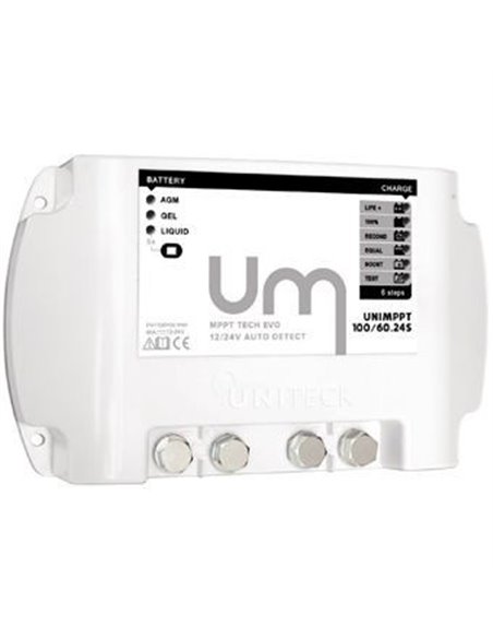 Regulateur De Charge Solaire Mppt - 12/24v - 60a - UNIMPPT 100/60.24S - UNITECK - UNITECK - 3760233351474