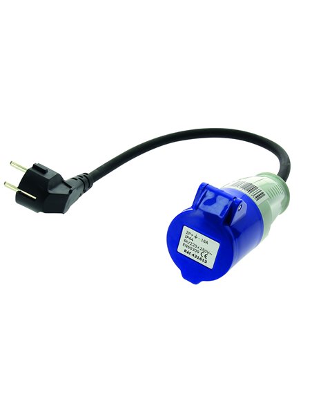 Adaptateur Femelle Cee 17 - Mâle Schuko Avec Cordon - Générique - 3700628206330