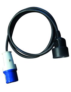Adaptateur Mâle Cee 17 - Femelle Schuko Avec Cordon - Générique - 3700628208778