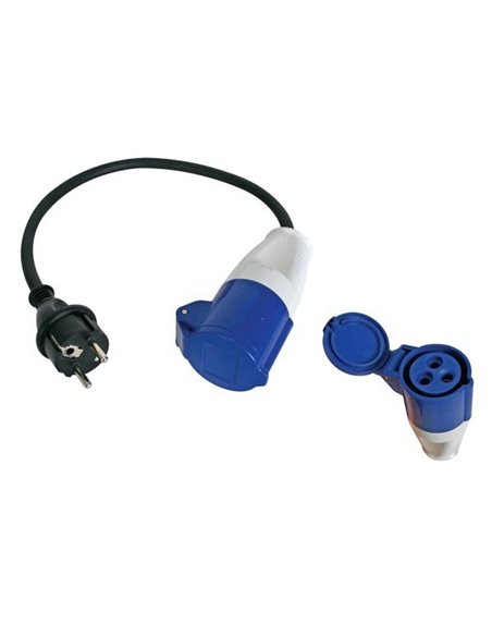 Cable adaptateur avec fiche schuko vers fiche femelle cee - PEREL  - 5410329448868