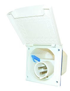 Socle Encastrable Mâle Cee 17 - boite d'alimentation avec couvercle 230 volts pour van et camping-ca - Générique - 8715133024657