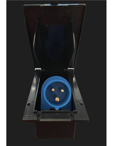 Socle Mâle Encastrable À Fiche Orientable Boitier Étanche Cee17 Noir - Générique -