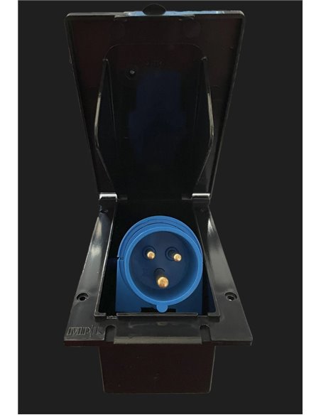 Socle Mâle Encastrable À Fiche Orientable Boitier Étanche Cee17 Noir - Générique -