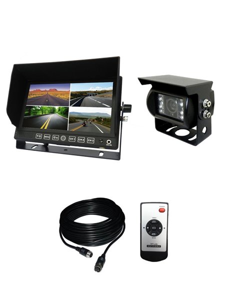 kit camera recul  - 10/32v - 1 cam - monit. 7'' / 4 entrees - affich. Partage - Générique - 3262897517703