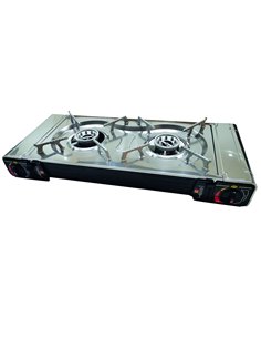 Réchaud à gaz portable 2 feux – INCASA - Générique - 3700628255345