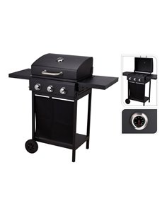 Barbecue À Gaz 3 Feux 139x56,5x106cm Waggan - Générique - 8719987758157