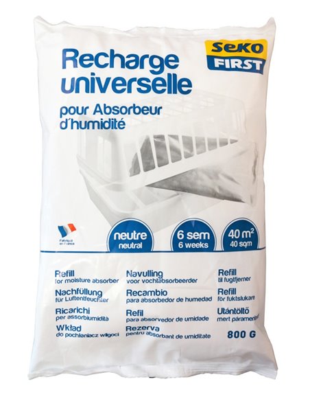 SEKOFIRST - Recharges absorbeur d'humidité sachet 800g neutre - SODEPAC - Seko - 3240211008847