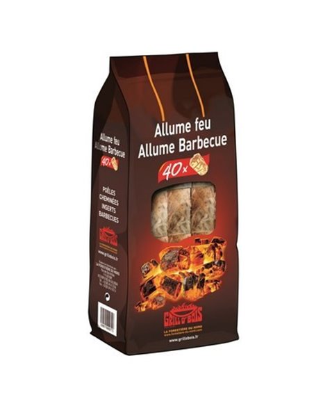 Sachet Allume Feu Et Barbecue40pces - GRILL O'BOIS - LA FORESTIERE DU NORD - 3390770000773