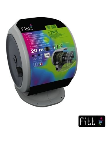Dévidoir tuyau d'arrosage Fitt Freel Grey 20 mêtres Nozzle Box - Fitt - 8011963788883