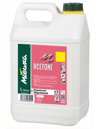 Acetone 5 Litres - MIEUXA - Mieuxa - 3256630030055