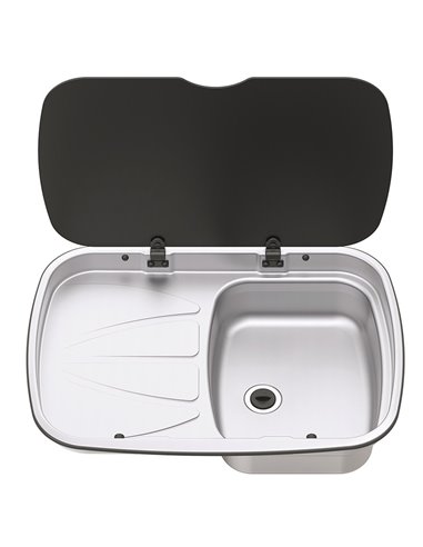 Evier couvercle Argent Sink Version gauche - Thetford - Thetford - 5060252081078