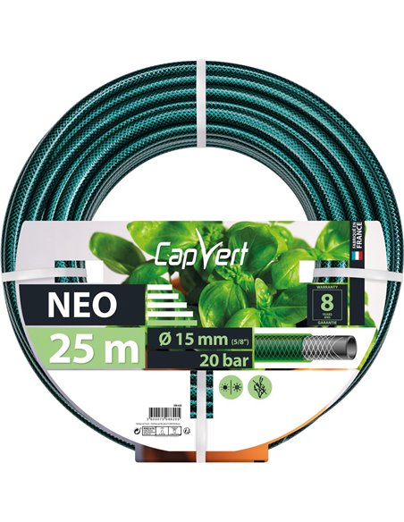 Tuyau d'arrosage neo 15mm x 25 mêtres - CAP VERT - Cap Vert - 3600075086205