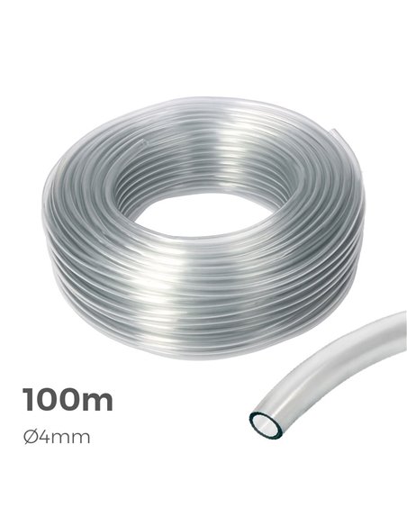 Tuyau Transparent Ø Intérieur 4mm Ø Extérieur 6mm Rouleau 100m - Générique - 8425998742503