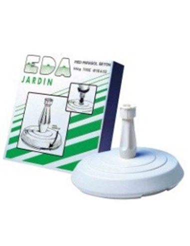 Pied Parasol Beton Rond Blanc 14kg - EDA - EDA - 3086960027759