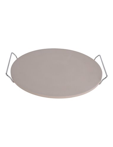 Pierre À Pizza Avec Anses En Métal Ø33cm - Générique - 8718158141750