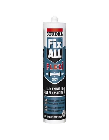 Mastic fix all crystal  cartouche 290 ml - Soudal - 5411183042575
