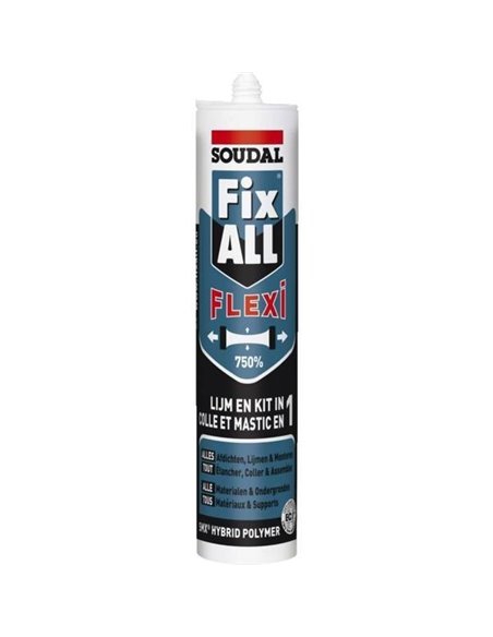 Mastic fix all crystal  cartouche 290 ml - Soudal - 5411183042575