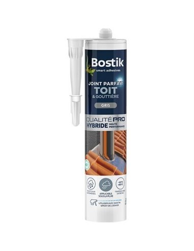 MAstic silicone Joint Parfait Toiture et gouttière 290ml gris - BOSTIK - Bostik - 3549212486273