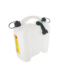 Jerrican double usage TECOMEC, blanc, d'une contenance de 3 + 6 litres. Norme UN: 3H1W/Y/150/D - Générique - 3582323306313