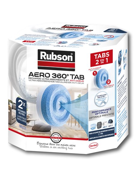 Recharge Aero 360° Pack 2 Tabs - RUBSON - Rubson - 3178040677715