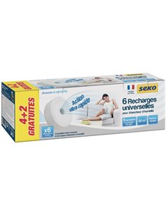 Recharges Galet pour absorbeur d'humidité 6x500g neutre - SEKO - Générique - 3240211010406