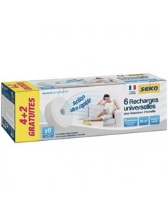 Recharges Galet pour absorbeur d'humidité 6x500g neutre - SEKO - Générique - 3240211010406