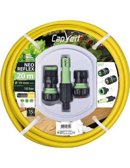 Batterie tuyau d'arrosage neo reflex 19 x 20 18 - Cap Vert - 3600075086427