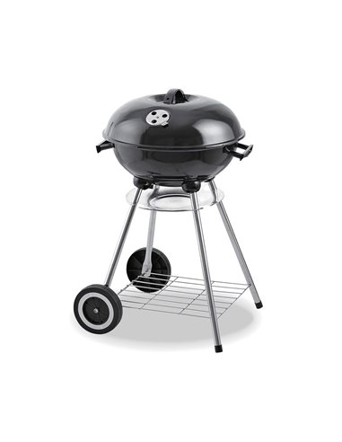 Barbecue Sur Pied En Métal Avec Housse Et Roues Ø44x70cm - Générique - 8718158390219