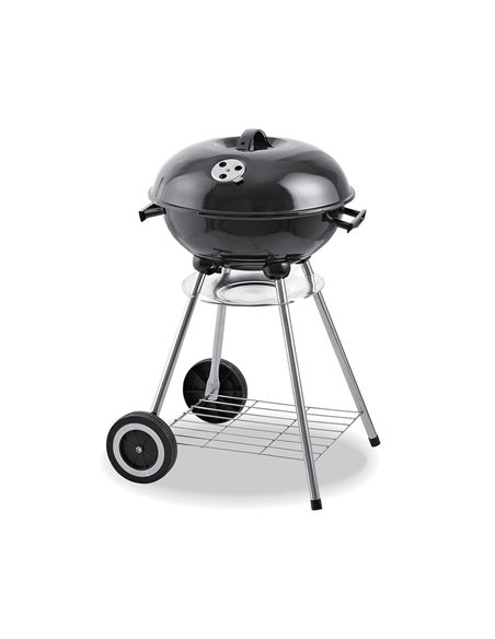 Barbecue Sur Pied En Métal Avec Housse Et Roues Ø44x70cm - Générique - 8718158390219