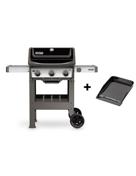 barbecue gaz spirit ii e-310 black + plancha - WEBER - WEBER - 77924086908