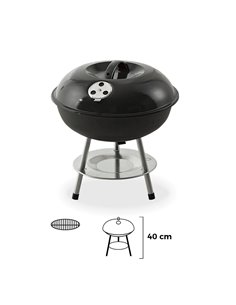 Barbecue Debout Ø35,5x40cm 3 Pieds. Couleur Noire Edm - Générique - 8425998738377