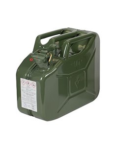 Jerrican métallique 10 litres. Peinture extérieure à la poudre couleur vert armée. Traitement intéri - Générique - 3582323306337