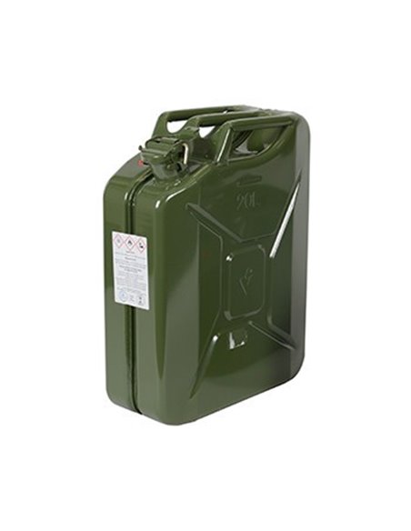 Jerrican métallique 20 litres. Peinture extérieure à la poudre couleur vert armée. Traitement intéri - Générique - 3582323306344