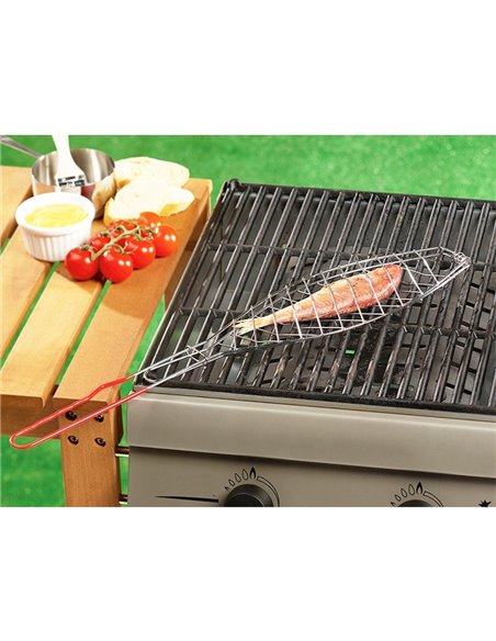 Gril Pour Poisson En Acier Inox. 13x41cm Bbq - Générique - 8711295262487