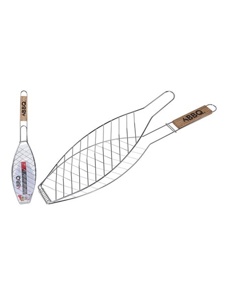 Gril Pour Poisson En Acier Inox. 14x58cm Bbq - Générique - 8719202418392
